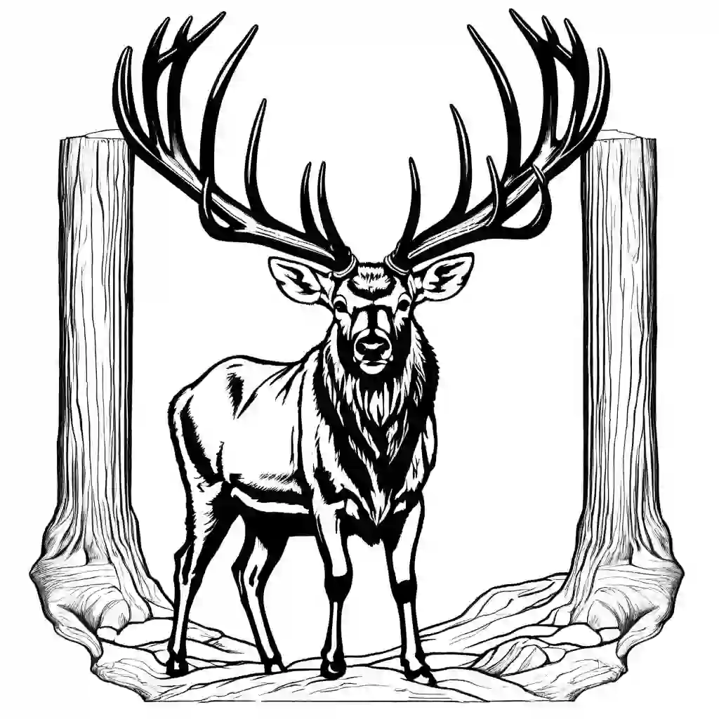 Elks coloring pages